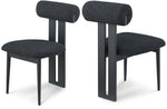 Dario - Boucle Dining Chair With Black Frame (Set of 2)