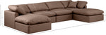 Indulge - Faux Leather 6 Piece Modular Double Chaise Sectional