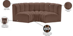 Arc - Faux Leather 3 Piece Modular U-Shaped Sofa