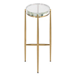 Crystal Clear - Accent Table - Brass