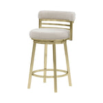 Santorini - 5-Piece Round Wood Tabletop Dining Table Set With Stools Seats Up To 4 - Light Cashew / Natural