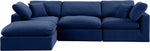 Comfy - 4 Piece Velvet Modular Sectional With Chaise