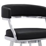 Saturn - Counter Height Bar Stool - Brushed Stainless Steel