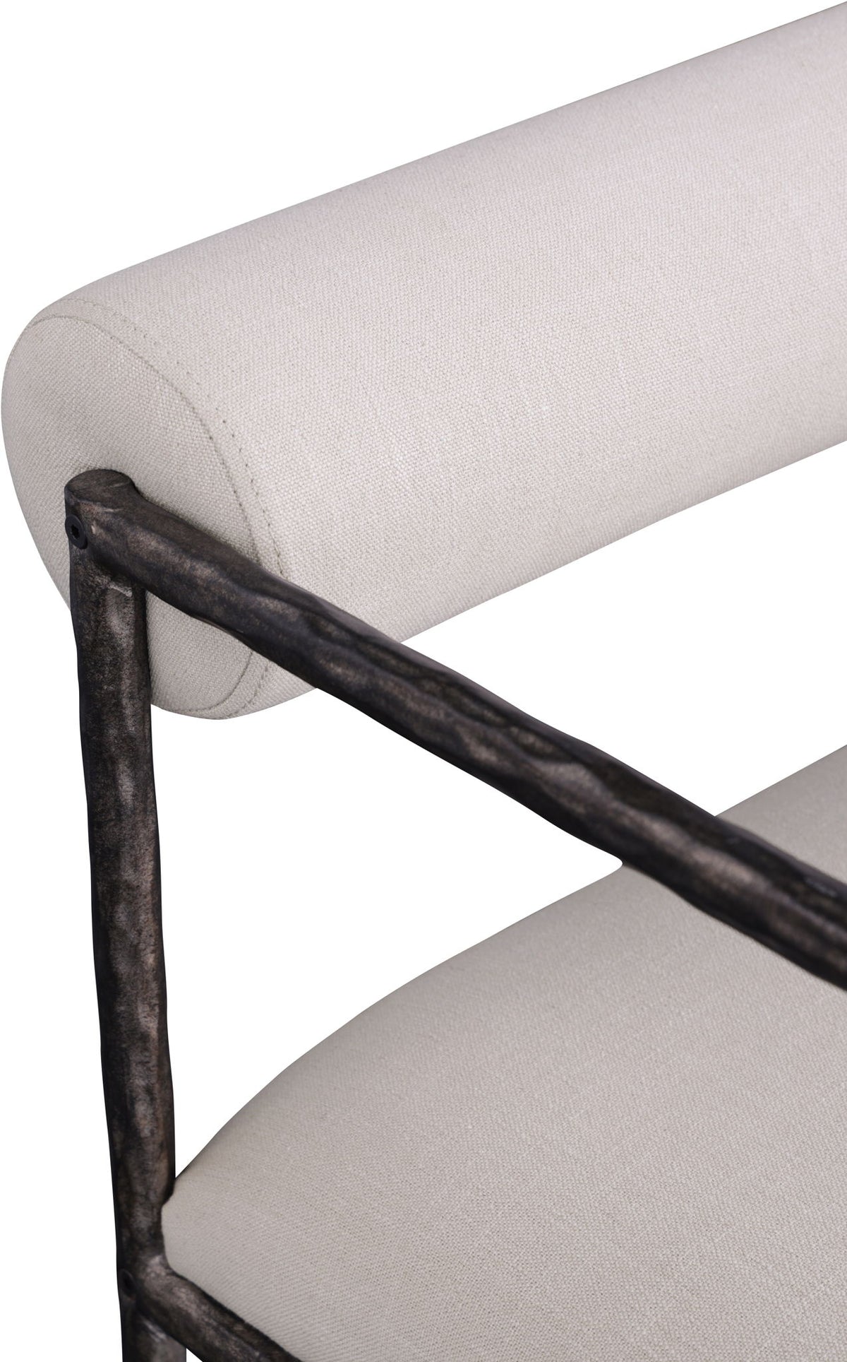 Axis - Linen Textured Beige Fabric Upholstered Dining Chair (Set of 2)