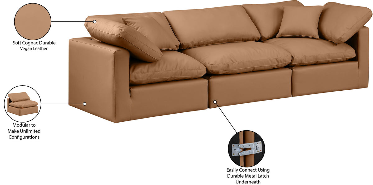 Indulge - Faux Leather 3 Seat Modular Sofa