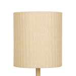 Lamia - Burl and Raffia Designer Table Lamp - Natural