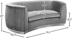 Julian - Loveseat with Chrome Base