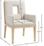 Gwendolyn - Dining Arm Chair With Natural Frame