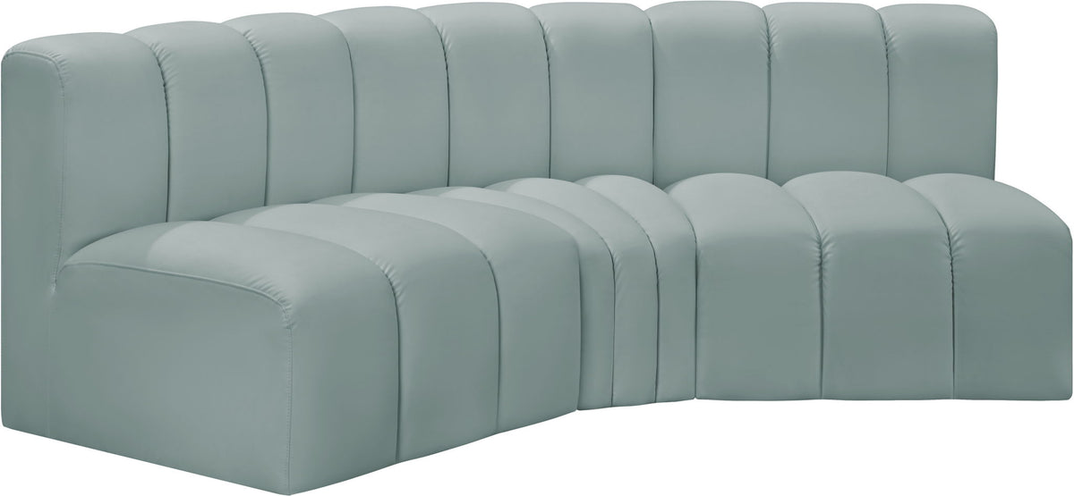Arc - Faux Leather 3 Piece Modular Corner Sofa