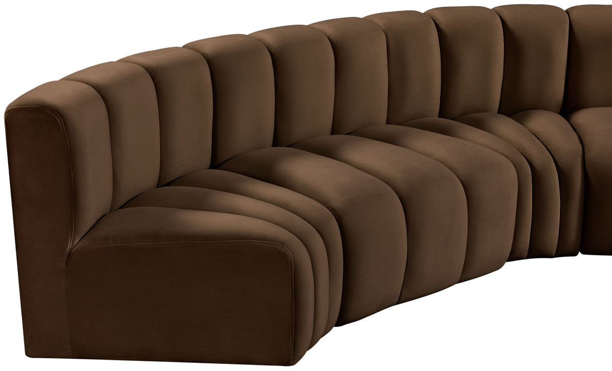 Arc - Velvet 8 Piece Curved Modular Sofa