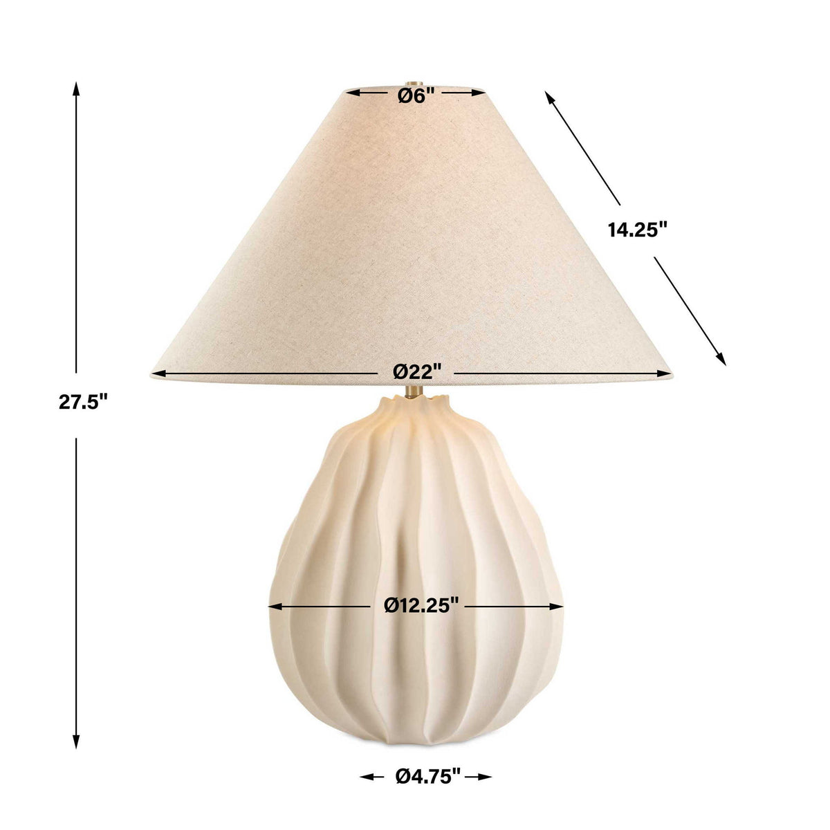 Javary - Table Lamp - Matte Beige