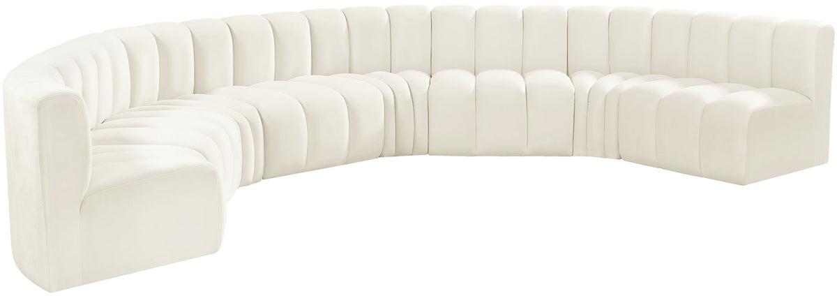 Arc - Velvet 8 Piece U-Shaped Modular Sofa