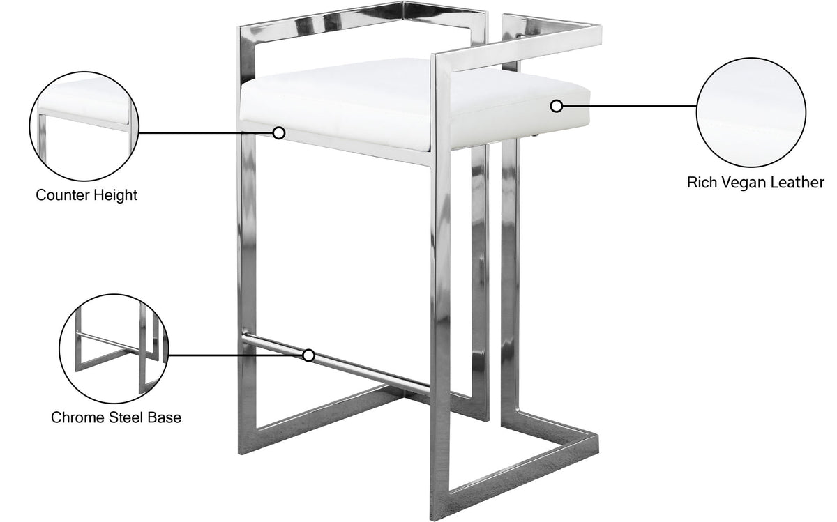 Ezra - Stool with Chrome Legs (Set of 2)