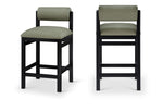 Roundhill - Faux Leather Counter Stool - Black Frame
