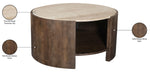 Solstice - Travertine And Mango Wood Table