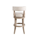 Mystic - Solid Wood Upholstered 30" Bar Height Swivel Barstool