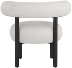Bordeaux - Boucle Fabric Accent Chair With Black Legs