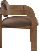 Cedra - Velvet Performance Fabric Upholstered Dining Chair (Set of 2) - Brown Frame