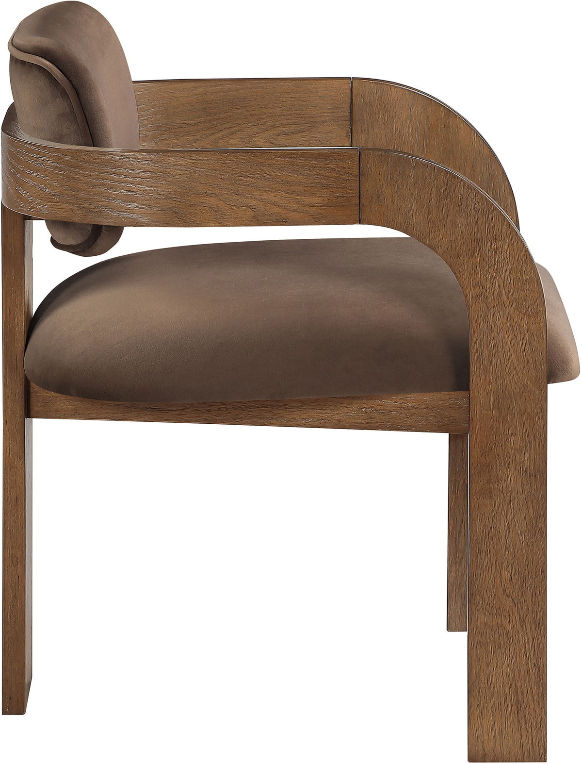 Cedra - Velvet Performance Fabric Upholstered Dining Chair (Set of 2) - Brown Frame