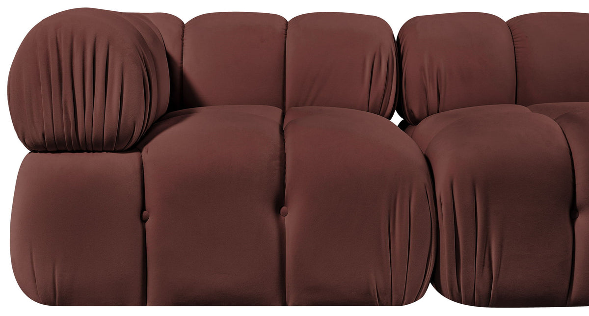 Orin - Velvet Performance Fabric Upholstered 2 Piece Modular Sofa (2 Corner Chairs)