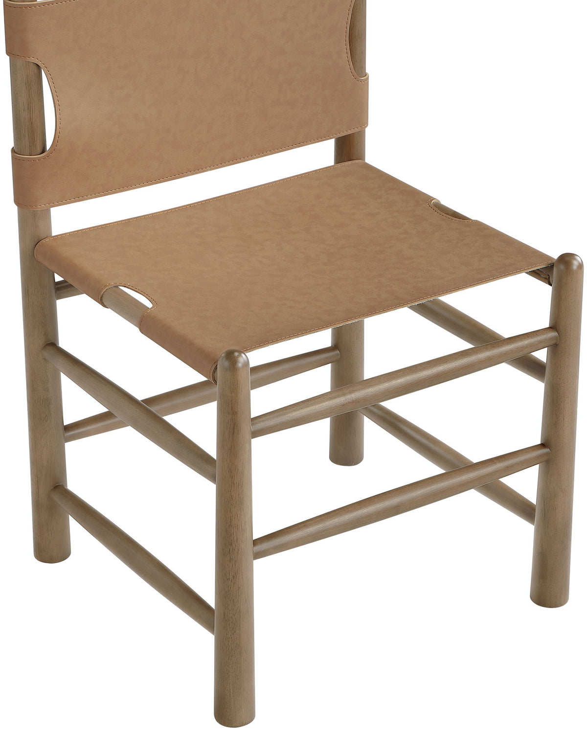Santos - Vegan Leather Upholstered Dining Chair With Stained Brown Base (Set of 2)
