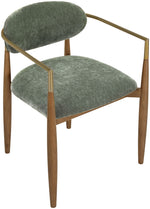 Riccio - Fabric Dining Arm Chair (Set of 2) - Walnut Frame