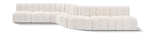 Arc - Boucle Fabric 8 Piece Curved Modular Sofa