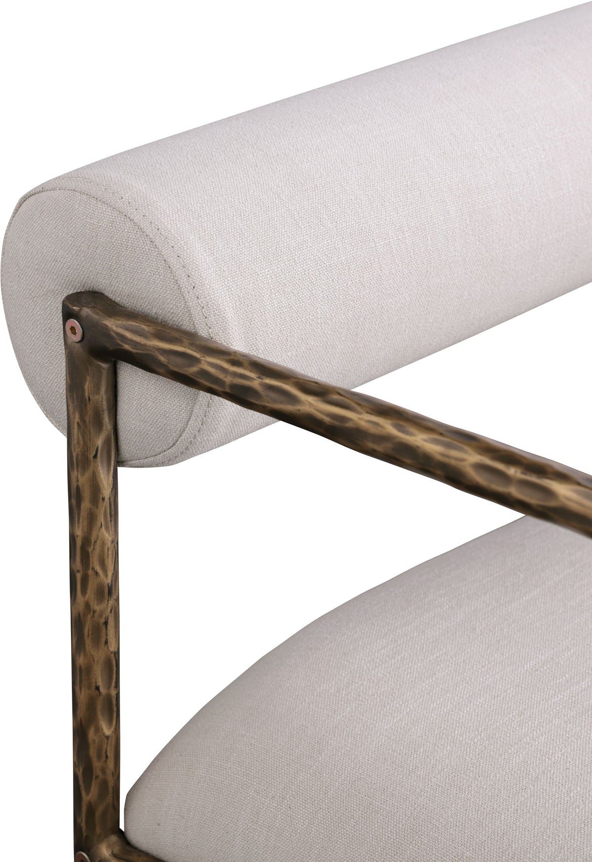 Axis - Linen Textured Beige Fabric Upholstered Counter Stool (Set of 2)