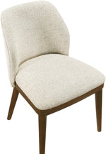 Valeo - Linen Textured Fabric Upholstered Dining Chair (Set of 2) - Painted Brown Base