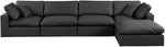 Comfy - 5 Piece Faux Leather Modular Sectional With Chaise