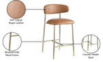 Lupita - Counter Stool With Brushed Gold Frame (Set of 2)
