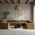 Rummi - Velvet Performance Fabric Upholstered 9 Piece Modular Sectional