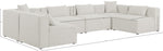 Cube - Linen 6 Piece Modular Armless Sectional