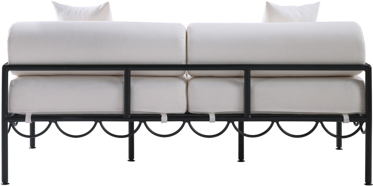 Portofino - Resilient Water Repellent Fabric 69.75" Upholstered Outdoor Patio Loveseat