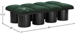 Pavilion - 8 Piece Modular Bench With Black Base