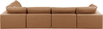 Comfy - 5 Piece Faux Leather Modular Sectional