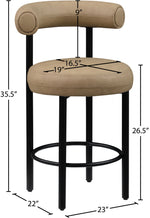 Bordeaux - Counter Stool (Set of 2) - Tan