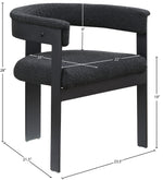 Romeo - Boucle Dining Chair With Black Base (Set of 2)