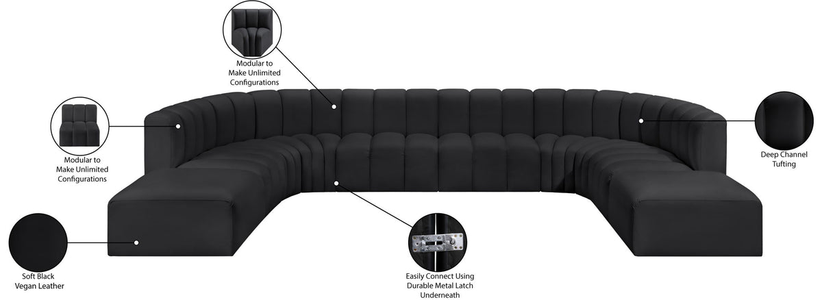 Arc - Faux Leather Modular Sectional