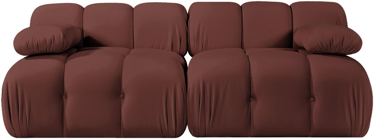 Orin - Velvet Performance Fabric Upholstered 2 Piece Modular Sofa