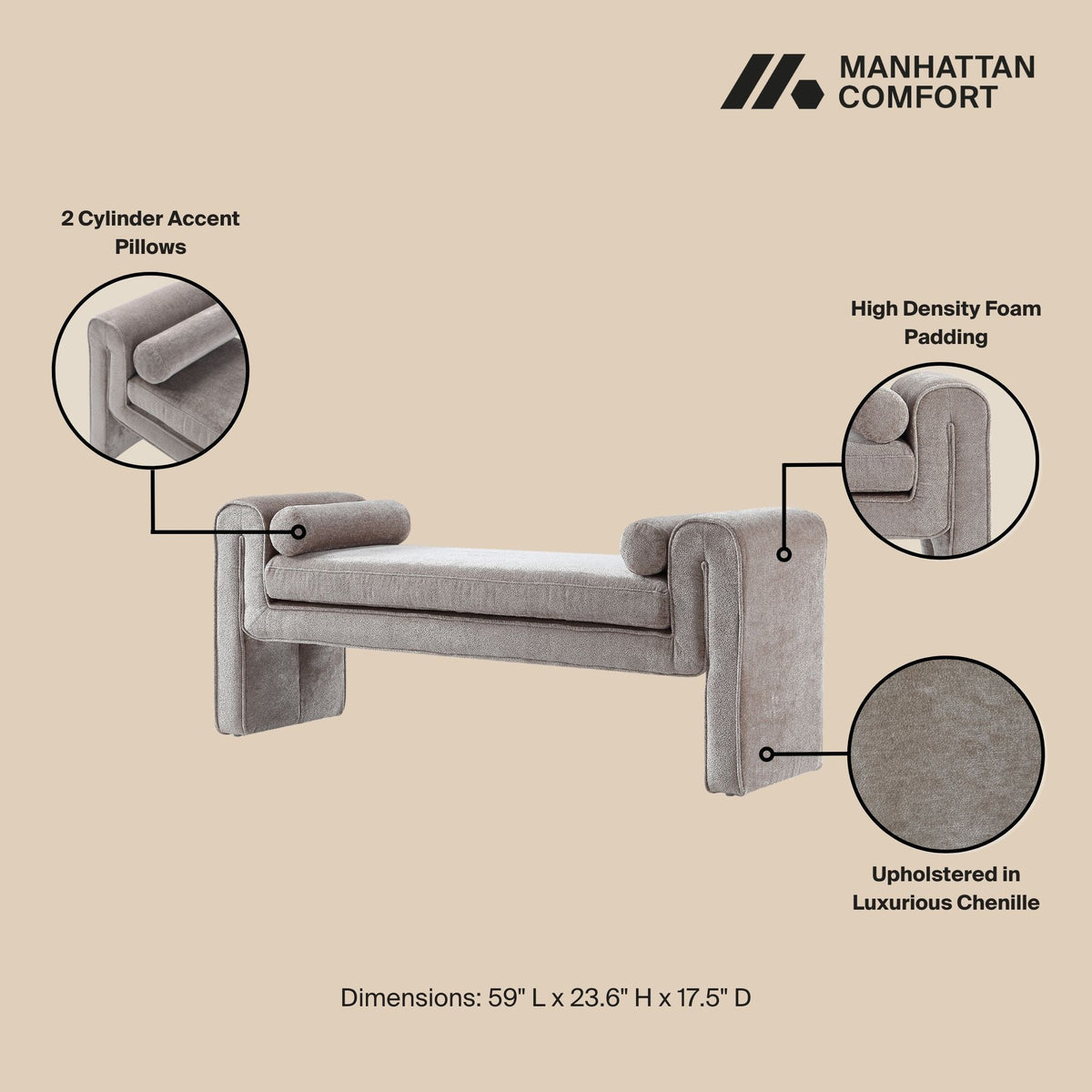 Manhattan Concord - Accent Bench
