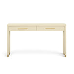 Dani - Faux Shagreen 2-Drawer Console Table - Cream