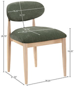 Riccio - Fabric Dining Side Chair (Set of 2) - Natural Frame