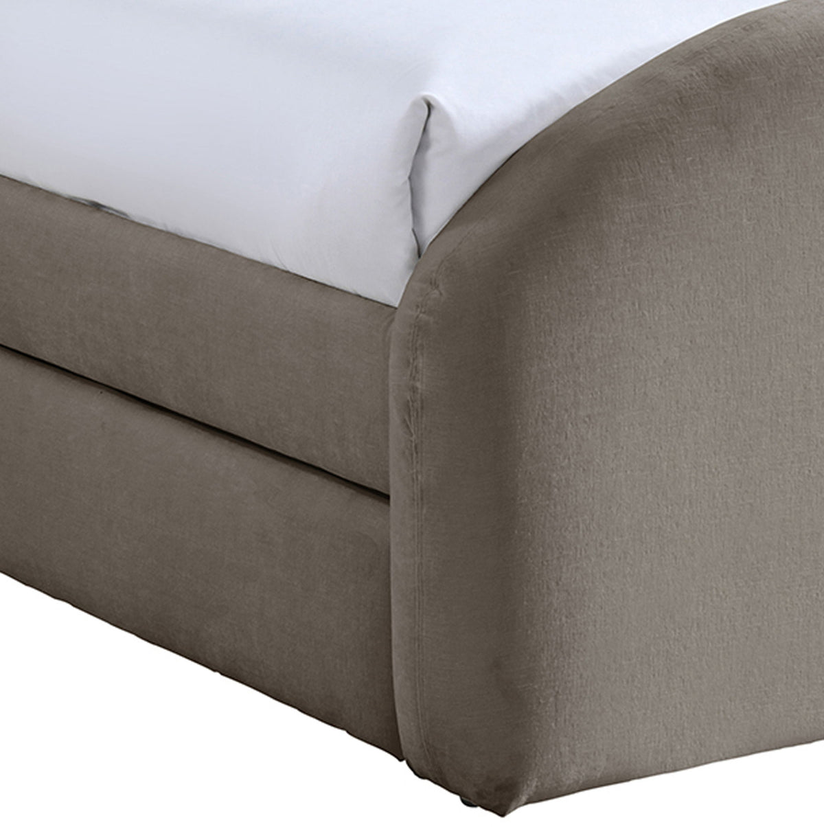 Andaz - Chenille Fabric Upholstered Trundle Bed