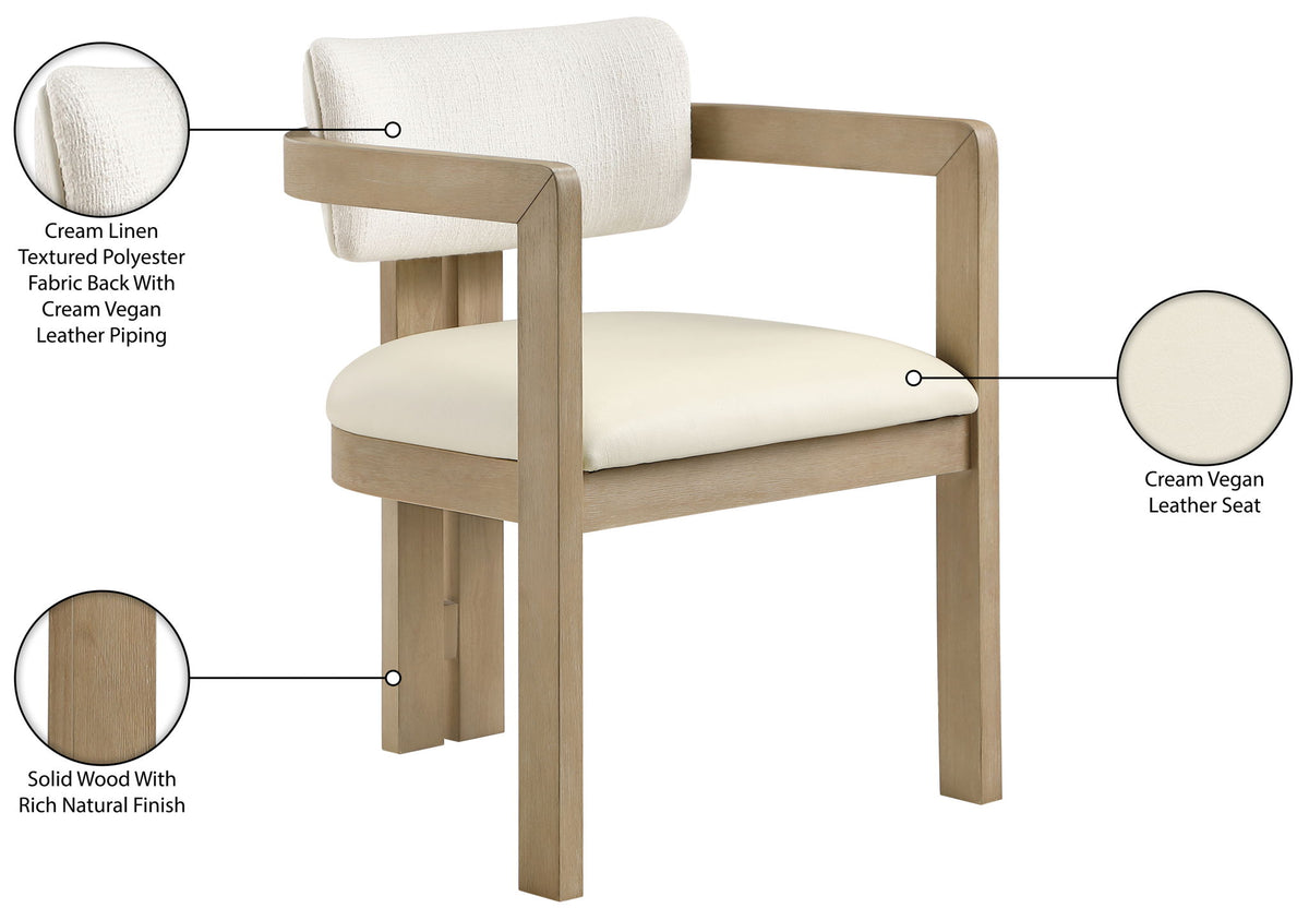 Ravina - Upholstered Dining Chair With Stained Natural Base (Set of 2)