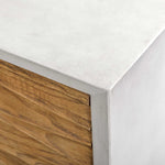Brinson - Carved Wood 4 Door Cabinet - White / Woodtone