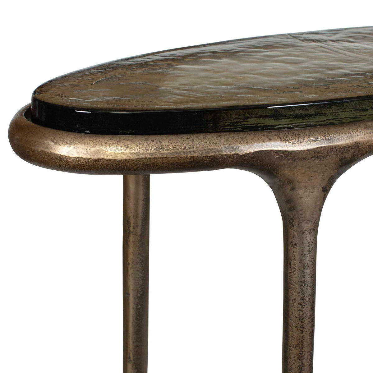 Ata - Oval Accent Table - Brass