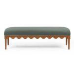 Oodle - Vegan Mohair Bench, Walnut Legs