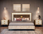 Romantica - Nightstand - Light Beige / Brown Walnut