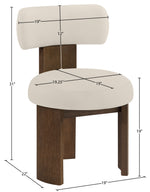Atelier - Vegan Leather Upholstered Dining Chair (Set of 2) - Taupe / Painted Brown